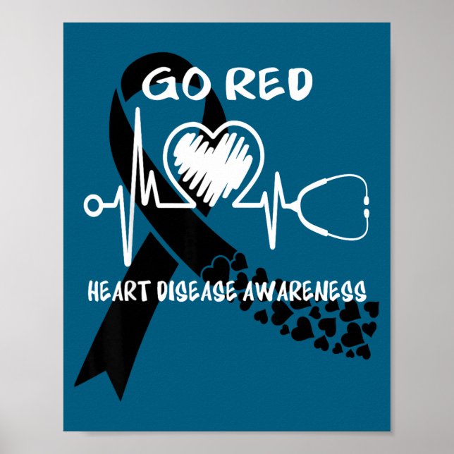 Go Red Heart Disease Awareness Month  Poster (Front)