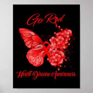 Go Red Heart Disease Awareness  Poster