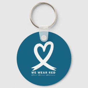 Go Red In February Heart Disease Awareness Health  Keychain