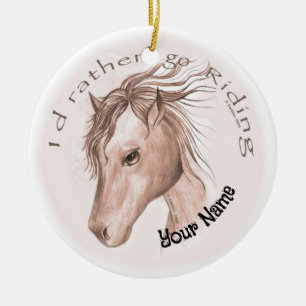 Go Riding Horse Ceramic Ornament