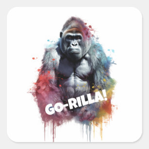 Go-rilla!! Square Sticker