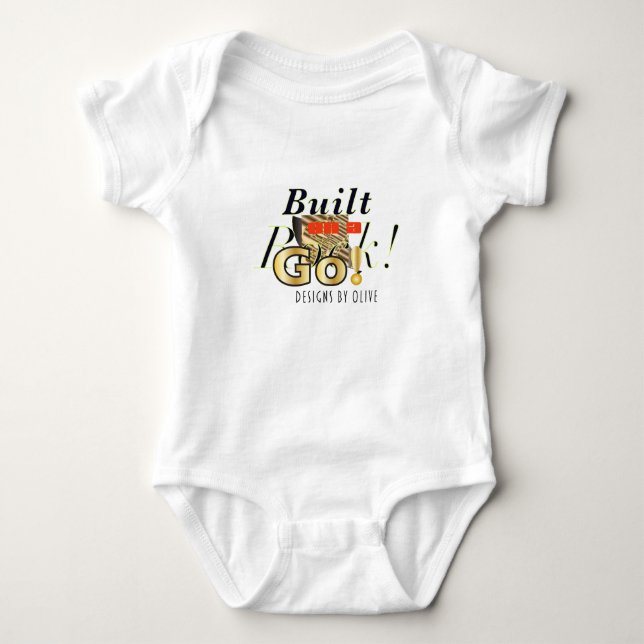 'Go Rock' baby bodysuit (Front)