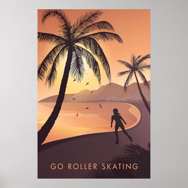 Go Roller Skating Travel Poster (Front)