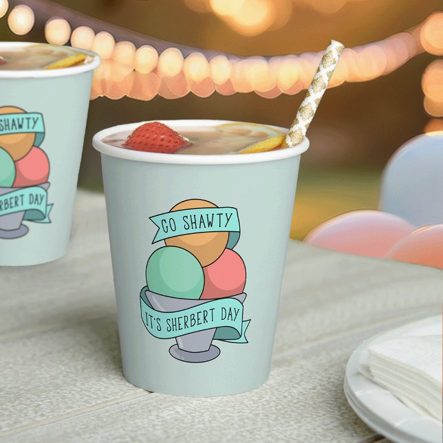 Go Shawty, It's Sherbert Day | Birthday Paper Cups (Creator Uploaded)