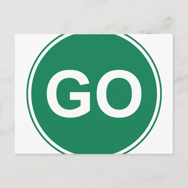 GO Sign Postcard (Front)