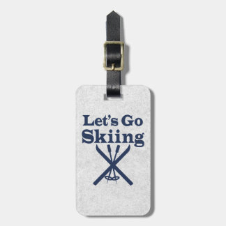 Go Skiing Luggage Tag