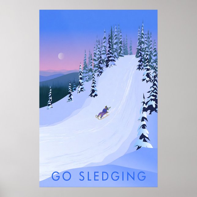Go Sledging Travel Poster (Front)