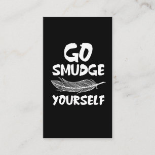 Go Smudge Yourself - Feather Gift idea Business Card