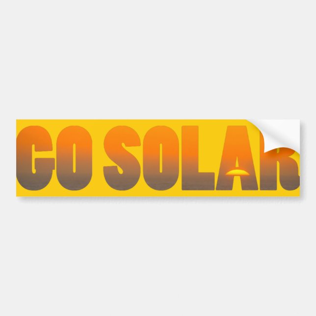 Go Solar Bumper Sticker (Front)