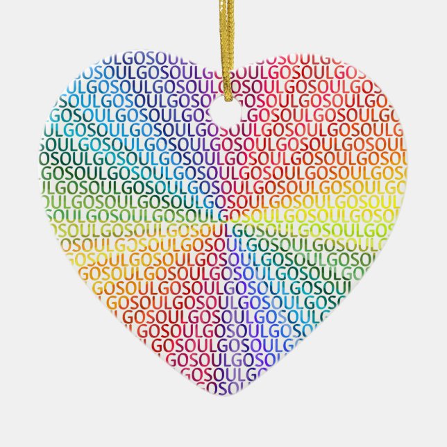 Go Soul! Ceramic Ornament (Front)