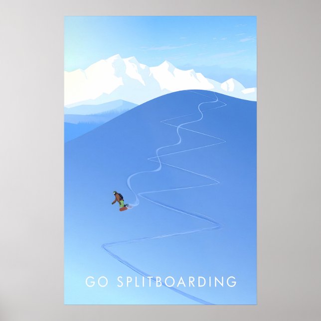 Go Splitboarding Travel Poster (Front)