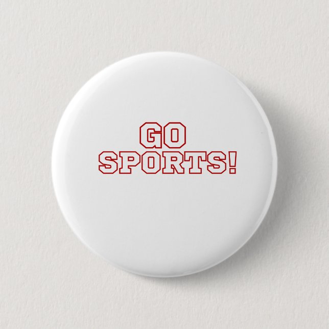 GO SPORTS! 2 INCH ROUND BUTTON (Front)