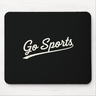 Go Sports Funny Football Script Fan Slogan Mouse Pad