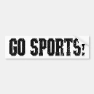 Go Sports! Funny Vintage Sports Sport Fan Go Sport Bumper Sticker