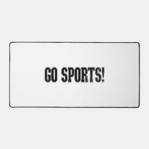 Go Sports! Funny Vintage Sports Sport Fan Go Sport Desk Mat