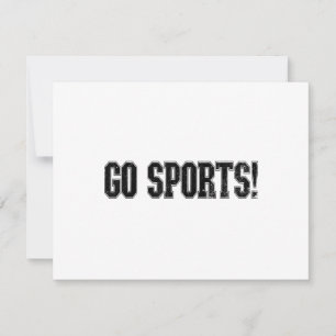 Go Sports! Funny Vintage Sports Sport Fan Go Sport RSVP Card