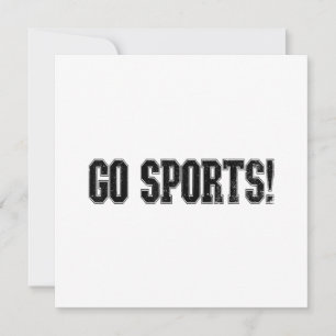 Go Sports! Funny Vintage Sports Sport Fan Go Sport Thank You Card