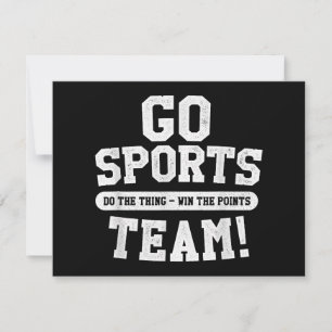 Go Sports Team! Funny Sports Holiday Card