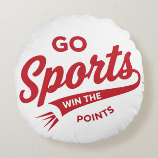 Go Sports Win the Points Round Pillow