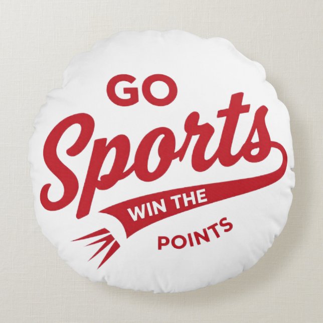 Go Sports Win the Points Round Pillow (Front)