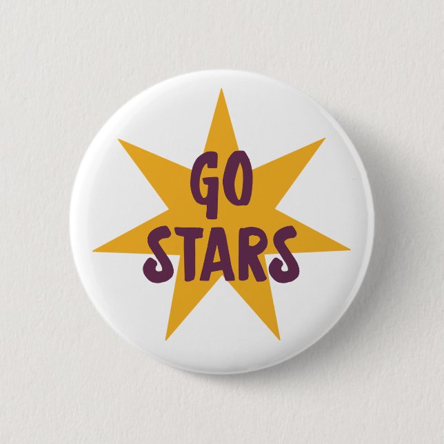 Go Stars 2 Inch Round Button (Front)