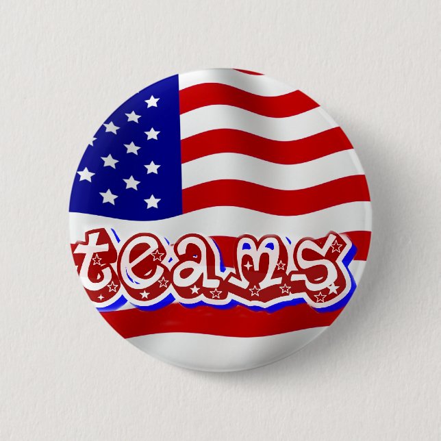 Go Team Go!,USA_ 2 Inch Round Button (Front)