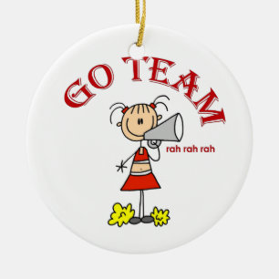 Go Team Rah Rah Rah T-shirts and Gifts Ceramic Ornament