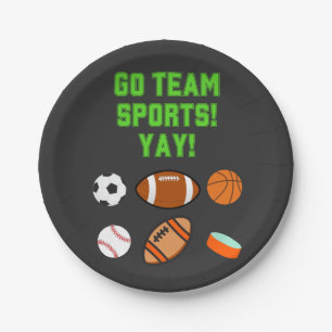 Go Team Sports Yay! Paper Plate