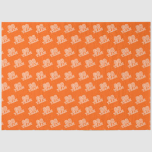 Go Team Word Art in Orange Tissue Paper