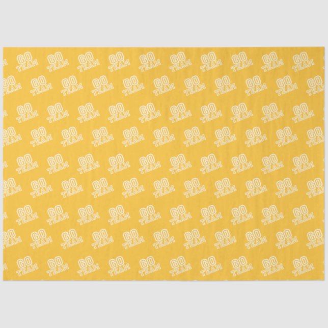 Go Team Word Art in Yellow Tissue Paper (Front)