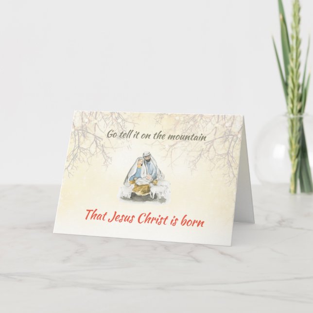 Go Tell it on the Mountain Christmas Card (Front)