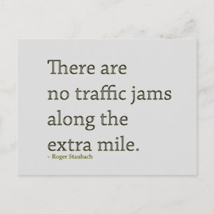 Go the Extra Mile - motivational postcard