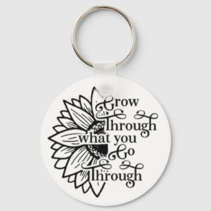 go through button keychain