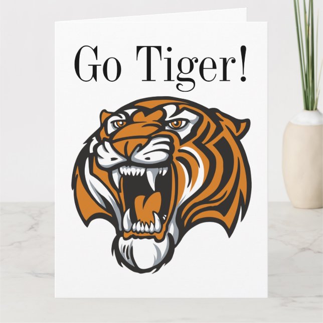 Go Tiger BIG Greeting Card - SRF (Front)