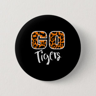 Go Tiger Men Women Kids Girls Youth Boys Teen 2 Inch Round Button