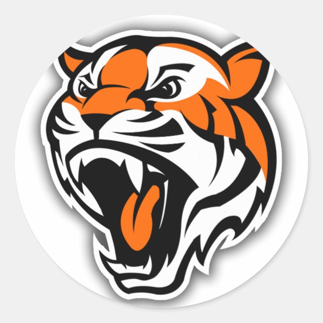 GO TIGERS! CLASSIC ROUND STICKER (Front)