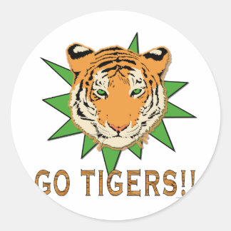 Go Tigers Classic Round Sticker