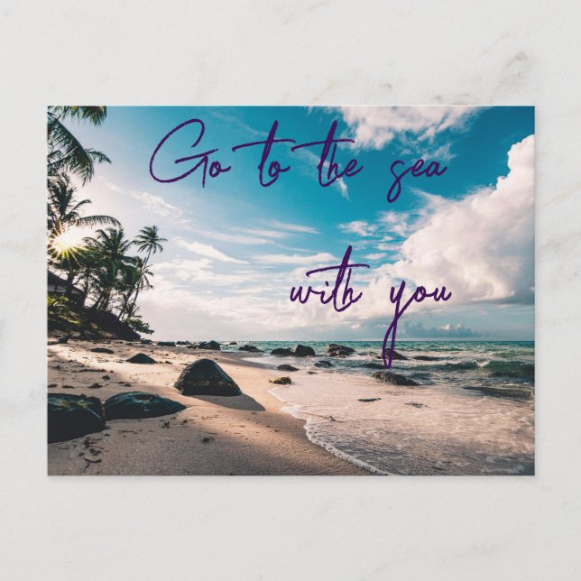 Go to the sea  postcard (Front)
