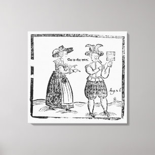 Go to the Wars, illustration from a pamphlet showi Canvas Print