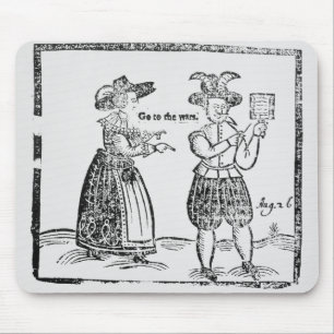 Go to the Wars, illustration from a pamphlet showi Mouse Pad