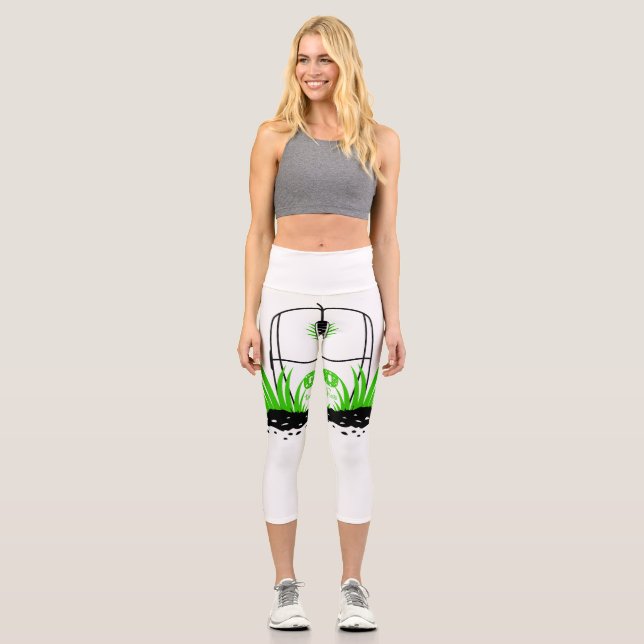 Go Touch Grass Capri Leggings (Front)