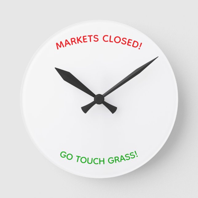 Go touch grass clock (Front)
