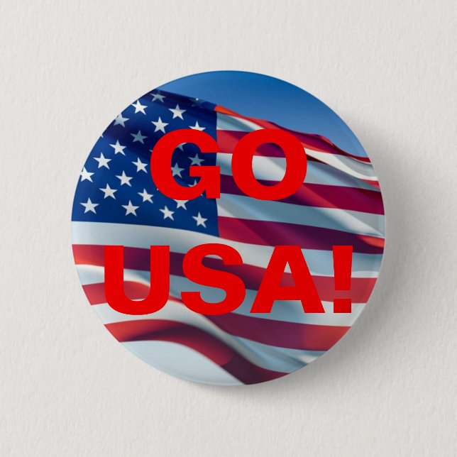 GO USA! 2 INCH ROUND BUTTON (Front)