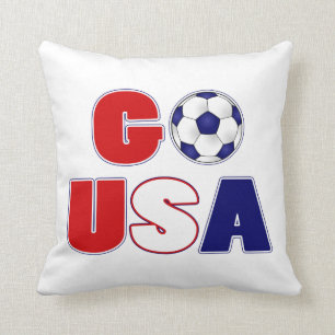 Go USA Soccer Throw Pillow