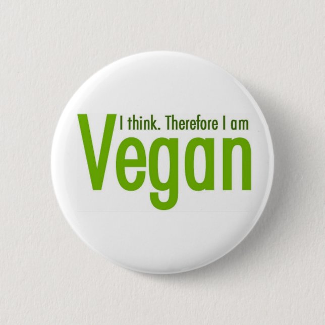 Go Vegan - Animal Rights 2 Inch Round Button (Front)