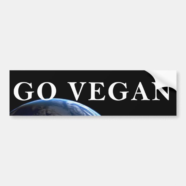 GO VEGAN BUMPER STICKER (Front)
