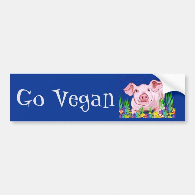 Go Vegan Bumper Sticker (Front)