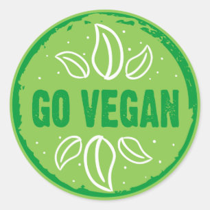 Go Vegan Classic Round Sticker
