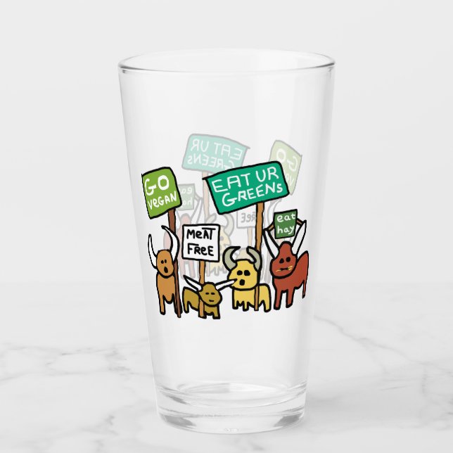 Go Vegan Glass (Front)