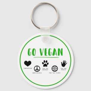 Go Vegan Keychain